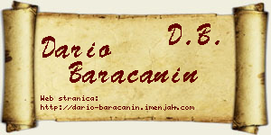 Dario Baračanin vizit kartica